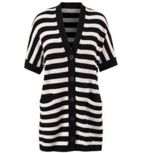 Cabi 5289 NWT Whistle Cardigan Sweater Striped Sz XXS Office Lagenlook Longline
